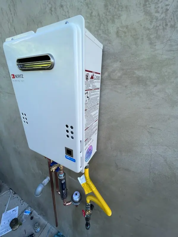 Tankless water heater installation for Landstreet homes